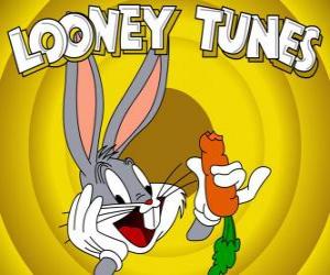 пазл Багз Банни, кролик герой приключения Looney Tunes